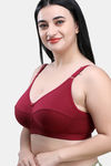 Maroon Clothing Single Layered Non Wired Full Coverage Sag Lift Bra - Maroon — thumbnail 2
