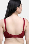 Maroon Clothing Single Layered Non Wired Full Coverage Sag Lift Bra - Maroon — thumbnail 3