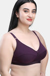 Maroon Clothing Single Layered Non Wired Full Coverage Sag Lift Bra - Purple — thumbnail 2