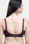 Maroon Clothing Single Layered Non Wired Full Coverage Sag Lift Bra - Purple — thumbnail 3
