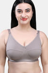 Maroon Clothing Single Layered Non Wired Full Coverage Super Support Bra - Grey — thumbnail 1