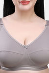 Maroon Clothing Single Layered Non Wired Full Coverage Super Support Bra - Grey — thumbnail 4