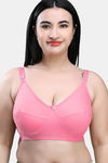 Maroon Clothing Double Layered Non Wired Full Coverage Super Support Bra - Pink — thumbnail 1
