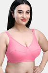 Maroon Clothing Double Layered Non Wired Full Coverage Super Support Bra - Pink — thumbnail 2