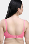Maroon Clothing Double Layered Non Wired Full Coverage Super Support Bra - Pink — thumbnail 3