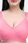 Maroon Clothing Double Layered Non Wired Full Coverage Super Support Bra - Pink — thumbnail 4