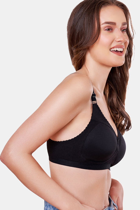 Maroon Clothing Lightly Lined Non Wired Full Coverage T-Shirt Bra - Black — image 3
