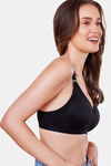 Maroon Clothing Lightly Lined Non Wired Full Coverage T-Shirt Bra - Black — thumbnail 3