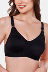 Maroon Clothing Lightly Lined Non Wired Full Coverage T-Shirt Bra - Black — thumbnail 5
