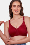 Maroon Clothing Lightly Lined Non Wired Full Coverage T-Shirt Bra - Maroon — thumbnail 1