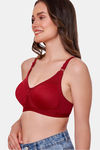 Maroon Clothing Lightly Lined Non Wired Full Coverage T-Shirt Bra - Maroon — thumbnail 2