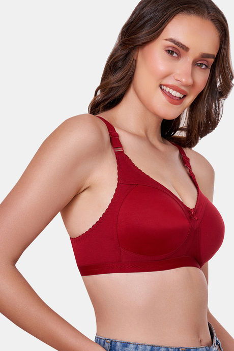 Maroon Clothing Lightly Lined Non Wired Full Coverage T-Shirt Bra - Maroon — image 3