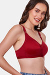 Maroon Clothing Lightly Lined Non Wired Full Coverage T-Shirt Bra - Maroon — thumbnail 3