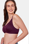 Maroon Clothing Lightly Lined Non Wired Full Coverage T-Shirt Bra - Wine — thumbnail 2