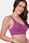 Maroon Clothing Double Layered Non Wired Full Coverage Bralette Bra - Mauve — thumbnail 3