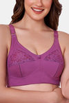 Maroon Clothing Double Layered Non Wired Full Coverage Bralette Bra - Mauve — thumbnail 5