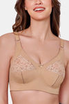 Maroon Clothing Double Layered Non Wired Full Coverage Bralette Bra - Nude — thumbnail 5