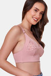 Maroon Clothing Double Layered Non Wired Full Coverage Bralette Bra - Pink — thumbnail 3