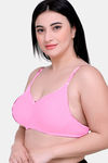 Maroon Clothing Double Layered Non Wired Full Coverage T-Shirt Bra - Pink — thumbnail 2