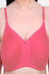 Maroon Clothing Double Layered Non Wired Full Coverage T-Shirt Bra - Rose — thumbnail 4