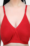 Maroon Clothing Double Layered Non Wired Full Coverage T-Shirt Bra - Maroon — thumbnail 4
