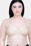 Maroon Clothing Single Layered Non Wired Full Coverage Minimiser Bra - Skin — thumbnail 1