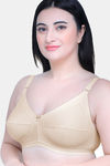 Maroon Clothing Single Layered Non Wired Full Coverage Minimiser Bra - Skin — thumbnail 2