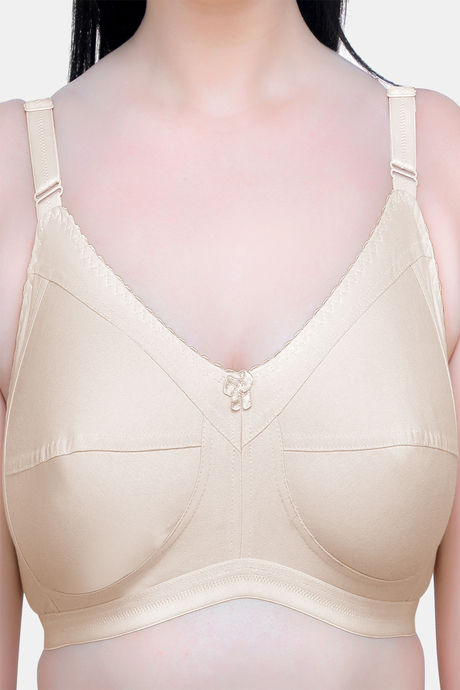 Maroon Clothing Single Layered Non Wired Full Coverage Minimiser Bra - Skin — image 4