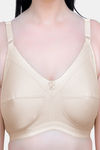 Maroon Clothing Single Layered Non Wired Full Coverage Minimiser Bra - Skin — thumbnail 4