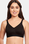 Maroon Clothing Double Layered Non Wired Full Coverage T-Shirt Bra - Black — thumbnail 1