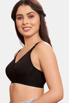 Maroon Clothing Double Layered Non Wired Full Coverage T-Shirt Bra - Black — thumbnail 2