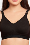 Maroon Clothing Double Layered Non Wired Full Coverage T-Shirt Bra - Black — thumbnail 4