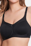 Maroon Clothing Lightly Lined Non Wired Full Coverage T-Shirt Bra - Black — thumbnail 4