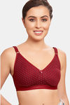 Maroon Clothing Single Layered Non Wired Full Coverage Sleep Bra - Maroon — thumbnail 1
