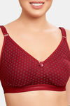 Maroon Clothing Single Layered Non Wired Full Coverage Sleep Bra - Maroon — thumbnail 4