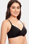 Maroon Clothing Padded Non Wired Full Coverage T-Shirt Bra - Black — thumbnail 2