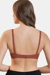 Maroon Clothing Double Layered Non Wired Full Coverage Tshirt Bra - Brick — thumbnail 3