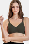 Maroon Clothing Double Layered Non Wired Full Coverage Tshirt Bra - Hotcoffee — thumbnail 1