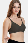 Maroon Clothing Double Layered Non Wired Full Coverage Tshirt Bra - Hotcoffee — thumbnail 2