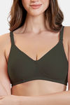 Maroon Clothing Double Layered Non Wired Full Coverage Tshirt Bra - Hotcoffee — thumbnail 4