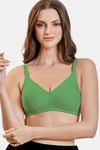 Maroon Clothing Double Layered Non Wired Full Coverage Tshirt Bra - Olivegreen — thumbnail 1