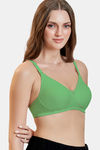 Maroon Clothing Double Layered Non Wired Full Coverage Tshirt Bra - Olivegreen — thumbnail 2