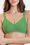 Maroon Clothing Double Layered Non Wired Full Coverage Tshirt Bra - Olivegreen — thumbnail 4
