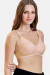 Maroon Clothing Double Layered Non Wired Full Coverage Tshirt Bra - Skin — thumbnail 2