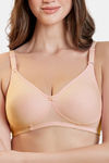 Maroon Clothing Double Layered Non Wired Full Coverage Tshirt Bra - Skin — thumbnail 4