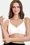 Maroon Clothing Double Layered Non Wired Full Coverage Tshirt Bra - White — thumbnail 1