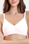 Maroon Clothing Double Layered Non Wired Full Coverage Tshirt Bra - White — thumbnail 4