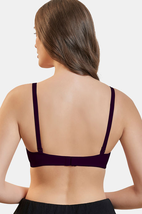 Maroon Clothing Double Layered Non Wired Full Coverage Tshirt Bra - Wine — image 3