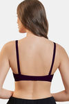 Maroon Clothing Double Layered Non Wired Full Coverage Tshirt Bra - Wine — thumbnail 3