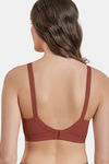 Maroon Clothing Double Layered Non Wired Full Coverage Tshirt Bra - Brick — thumbnail 3